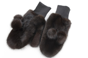 gloves on the white background