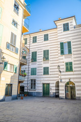 Architecture of Santa Margherita Ligure, which is popular touristic destination in summer