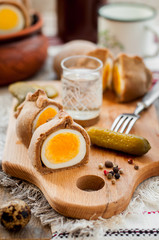 Kokurki, Rye Dough Wrapped Hard Boiled Eggs