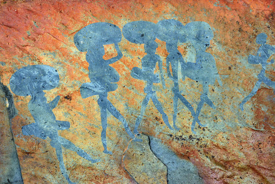 Ancient Rock paintings, Namibia