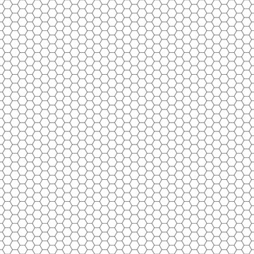 Seamless Pattern | Hexagonal | Grid | Black-and-White