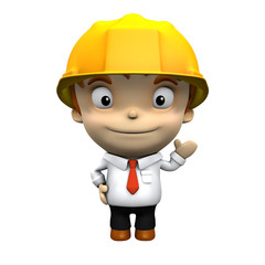 Businessman with Contractor Helmet