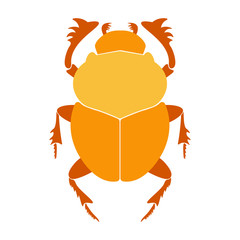 Egypt scarab beetle vector illustration. Scarab on white background. Scarab beetle vector. Scarab illustration. Scarab beetle isolated vector.