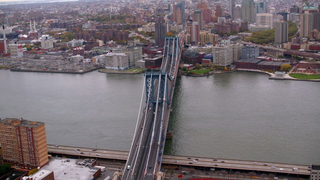 Aerial view of Manhattan bridge