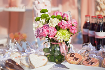 Dessert table for a wedding party