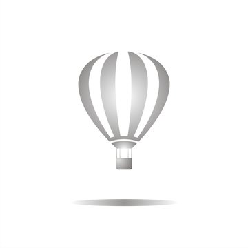Hot air balloon icon with shadow
