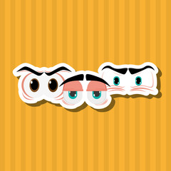 Fototapeta premium Cartoon face design 