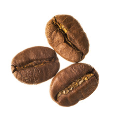 Coffee beans isolated on white
