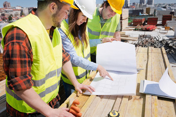 Construction site meeting