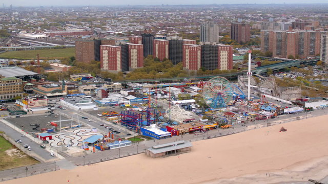 Aerial of coney island