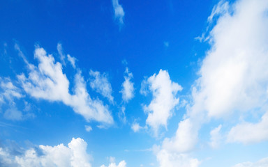 Natural blue cloudy sky. Background photo