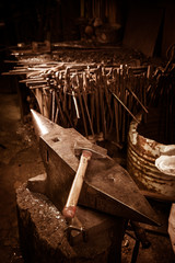 Blacksmith workshop-Anvil and Hammer