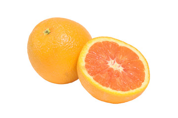 Orange fruit isolated on white background