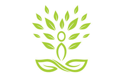 eco yoga, natural yoga logo design