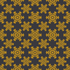 Snowflakes modern seamless pattern, wonderland background