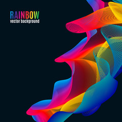 Rainbow  Lines vector background