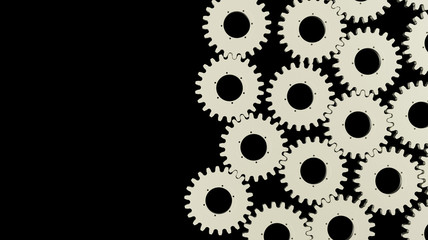 Backdrop with gears and cogwheels