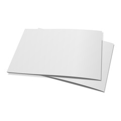 Stack of two empty Magazines or Brochures