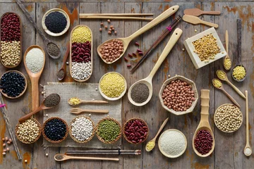  Five colour lentils for background © peangdao
