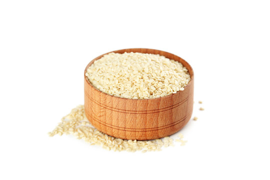 Sesame seeds isolated on a white
