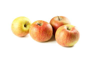 Red apples isolated on a white