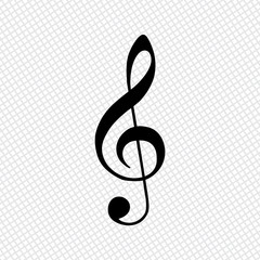 Simple icon of treble key