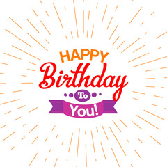 Happy birthday Typography card