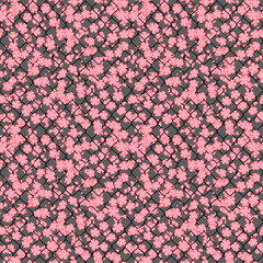 flowers of sakura on the mesh fence. Flowers wall. Seamless pattern with gray background