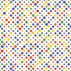Colored circles with shadow. Seamless pattern