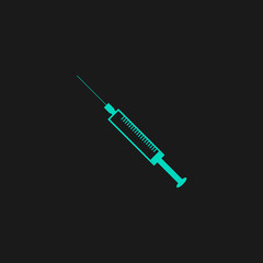 Syringe - Flat icon isolated. Vector