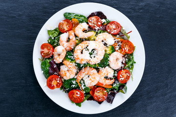 Sea Food salad with Shrimp and vegetables