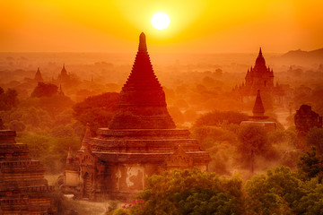 Sunset over Bagan