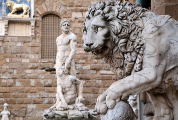 Medici Löwe & Herkules und Cacus, Florenz