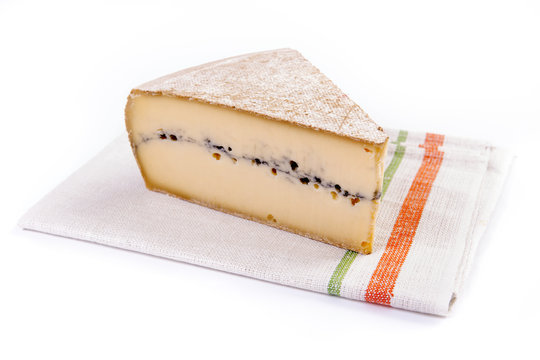 piece of french cheese - morbier