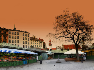 Viktualienmarkt Kirche Bayern München
Abendsonne, Abendrot