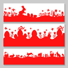 Fototapeta premium Easter banners set