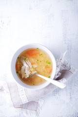Fresh chicken soup