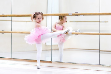 Little ballerina at ballet class © famveldman