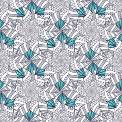 Seamless background in vector for adult coloring book page or textile design