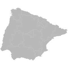 Map of Spain and Portugal
