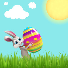 Happy Easter vector graphic web banner