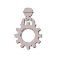 Under construction illustration gear design