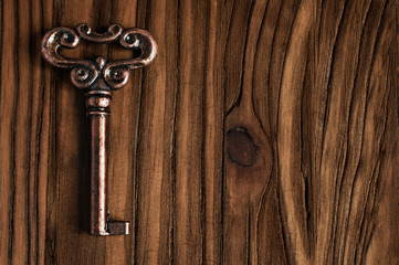 Vintage bronze key
