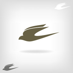 Stylized silhouette swallow 