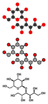 Maltitol sugar alcohol sweetener molecule.