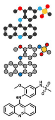 Amsacrine cancer drug molecule (DNA intercalating agent).