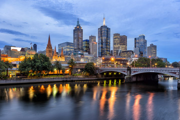 The city of Melbourne viewed from Southbank