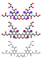 Iodixanol contrast agent molecule.