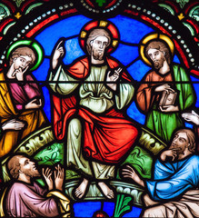 Sermon on the Mount Stained Glass - 105472486