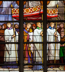 Obraz na płótnie Canvas Catholic Procession - Stained Glass